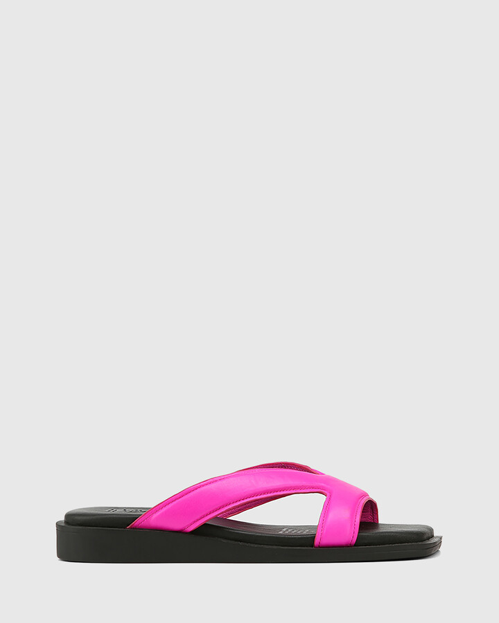 pink name brand sandals