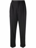 Thumbnail for your product : Merci Pinstripe Pattern Cropped Trousers