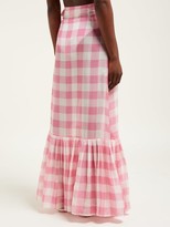Thumbnail for your product : Adriana Degreas Gingham Wrap Maxi Skirt - Pink