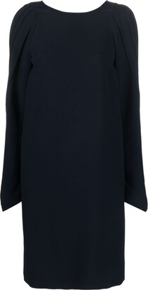 No.21 V-back long-sleeve minidress