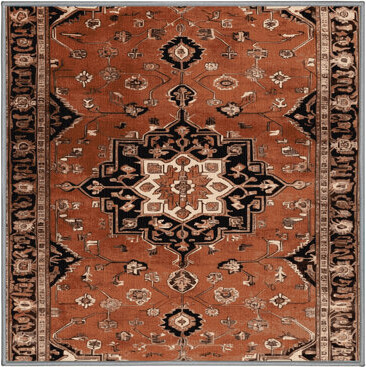 Bloomsbury Market Machine Washable Persian Brown Area Rug
