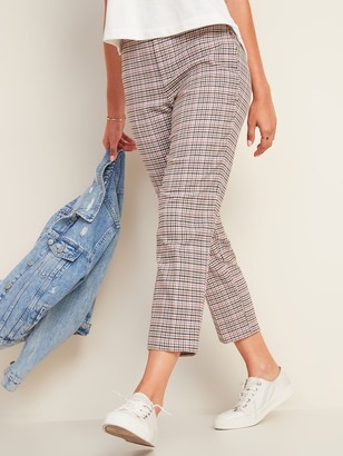 pink plaid pants womens