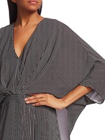 Thumbnail for your product : Halston Striped Kimono-Sleeve Dress