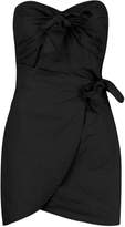 Thumbnail for your product : boohoo Petite Tie Bust & Waist Wrap Dress