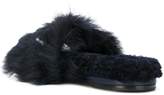 Thumbnail for your product : Anya Hindmarch eye furry slider sandals