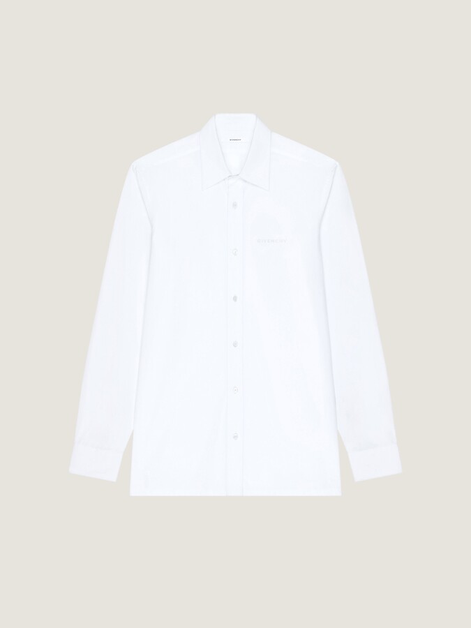 Givenchy Slim fit shirt in poplin with embroidery