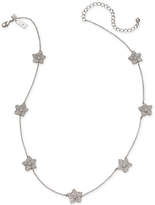Thumbnail for your product : Kate Spade Gold-Tone Pavé Flower Station Necklace, 17" + 3" extender