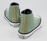 Thumbnail for your product : Converse Hi Youth Trainers Gold Black White Glitter