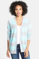 Thumbnail for your product : Caslon Stripe Open Front Cardigan (Regular & Petite)