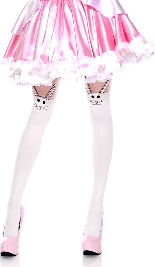 Music Legs Women’s Women’s Rabbit print spandex pantyhose 7165-AS SHOWN