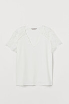 Thumbnail for your product : H&M Top with lace sleeves