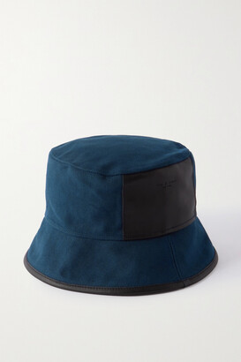 Rag & Bone Ellis Leather-trimmed Organic Cotton-canvas Bucket Hat
