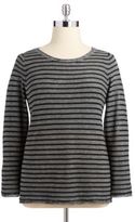 Thumbnail for your product : Eileen Fisher PLUS Plus Striped Box Top