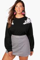 Thumbnail for your product : boohoo Plus Embroidered Sweat Top