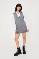 Thumbnail for your product : Nasty Gal Womens V Back Soon Knitted Mini Dress