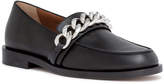 Givenchy Black leather chain loafers 