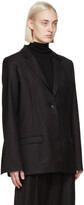 Thumbnail for your product : Totême Black Wool Flannel Blazer