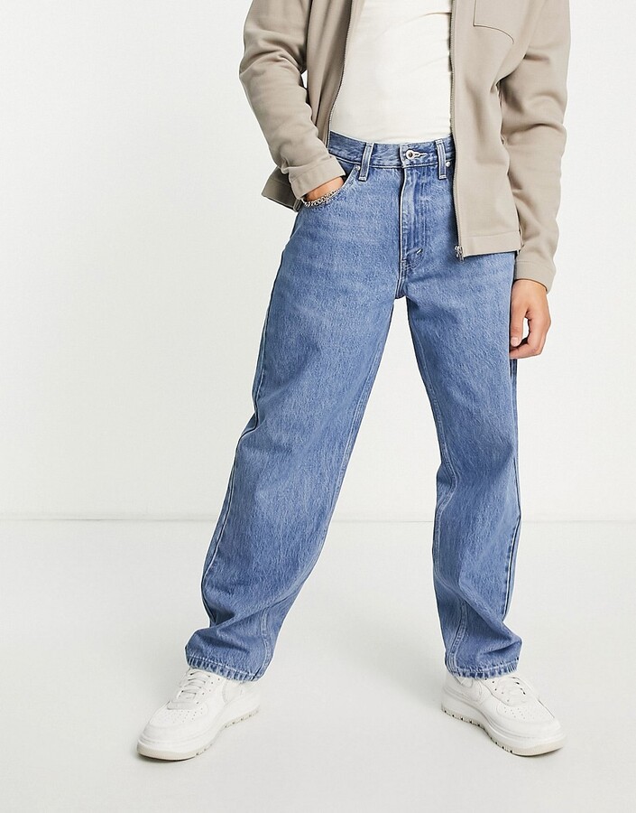 Mens Clothing Jeans Relaxed and loose-fit jeans Studio Nicholson Denim High-waisted Wide-leg Jeans in Blue for Men 