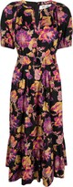 Thumbnail for your product : Diane von Furstenberg Floral-Print Belted-Waist Dress