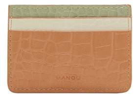 MANGO Croc-effect cardholder