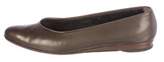 Thumbnail for your product : Ferragamo Round-Toe Leather Flats