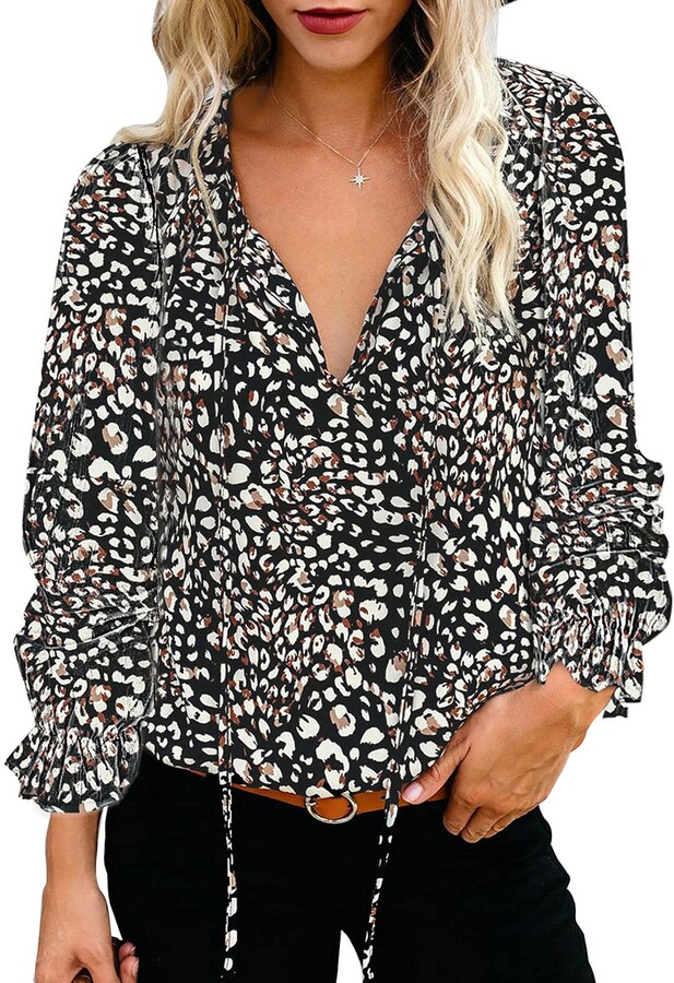 DaySeventh Summer Deals 2020 Womens Print Blouse Casual Flare Loose Tunic Floral Shirts Flowy Tank Tops with Buttons