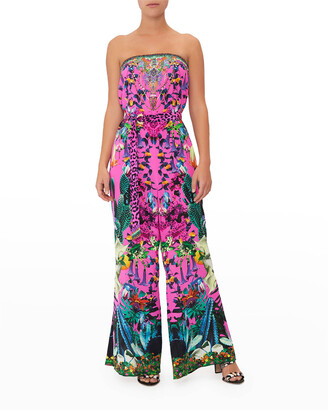 Camilla Exotica Erotica Strapless Belted Jumpsuit - ShopStyle