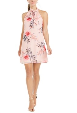 Vince Camuto Floral-Print Bow Shift Dress