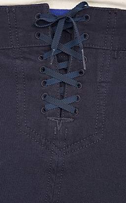 Nlst Women's Lace-Up Button-Detailed Cotton Sailor Shorts - Navy