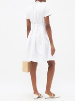 Thumbnail for your product : Prada Patch-pocket Flared Cotton-jersey Dress - White