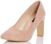 Thumbnail for your product : Quiz Blush Shimmer Faux Suede Point Court Shoes