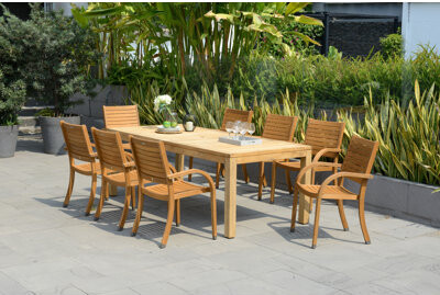Lark Manor Anautica Classic Outdoor 9 Piece Dining Set