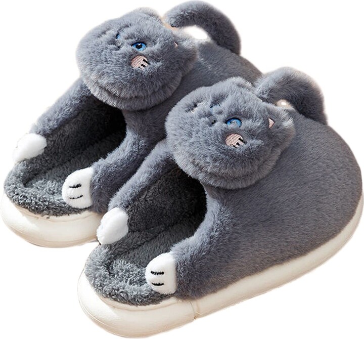 WHite Soft Unicorn Home Cotton Shoes Anti-slips Warm Winter Slippers Indoor  Bedroom Cute Shoe for Girls Women Flat Plush Slipper - AliExpress