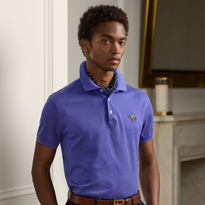 Purple Label Ralph Lauren Custom Slim Fit Piqué Polo Shirt - ShopStyle