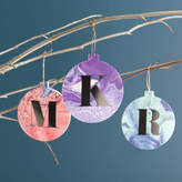 Thumbnail for your product : Oakdene Designs Personalised Marble Ink Effect Christmas Decoration