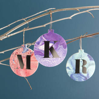 Oakdene Designs Personalised Marble Ink Effect Christmas Decoration