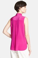 Thumbnail for your product : Vince Silk Sleeveless Button Up Blouse