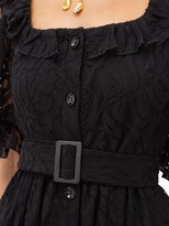 Thumbnail for your product : Borgo de Nor Corina Belted Lace Midi Shirt Dress - Black