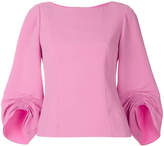 Tibi ruched sleeve blouse 