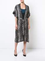 Thumbnail for your product : Fleur Du Mal snakeskin print robe