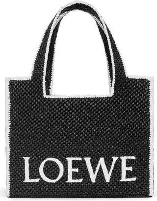 LOEWE Handbag Bostal Black Tote Bag Good Condition