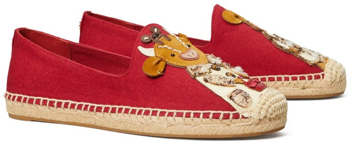 tory burch red espadrille