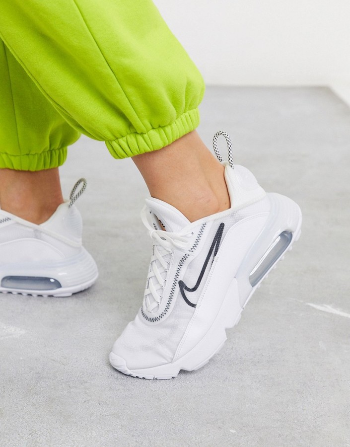 Nike Air Max 2090 sneakers in white and black - ShopStyle