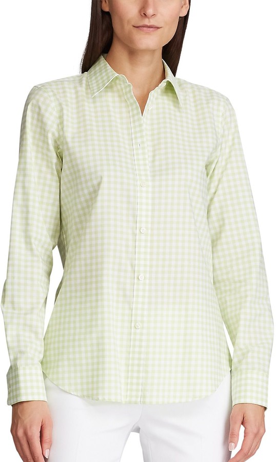 Chaps Women's No Iron Shirt ShopStyle Tops