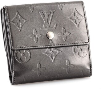 Louis Vuitton Grey Monogram Mat Vernis Leather Elise Wallet in Gray for Men