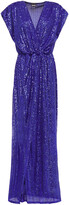 Thumbnail for your product : Just Cavalli Wrap-effect Sequined Tulle Gown