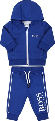 HUGO BOSS Blue Suit For Baby Boy With White Logo - ShopStyle