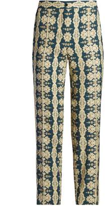 Etro Mosaic-print slim-leg trousers