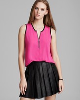 Thumbnail for your product : AQUA Top - Sleeveless Zip Front