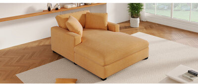 Latitude Run Extra-large Chaise Lounge - 53.5''x70.9'' Fabric Frame Solid Wood Legs Relax In Luxury 53.5''*70.9'' Oversized Chair Classic Style Chill Out